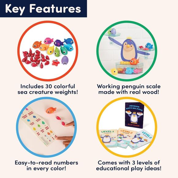 Battat Education–Penguin Math Balance Scale stem skil Educational toddler game - Picture 2 of 7